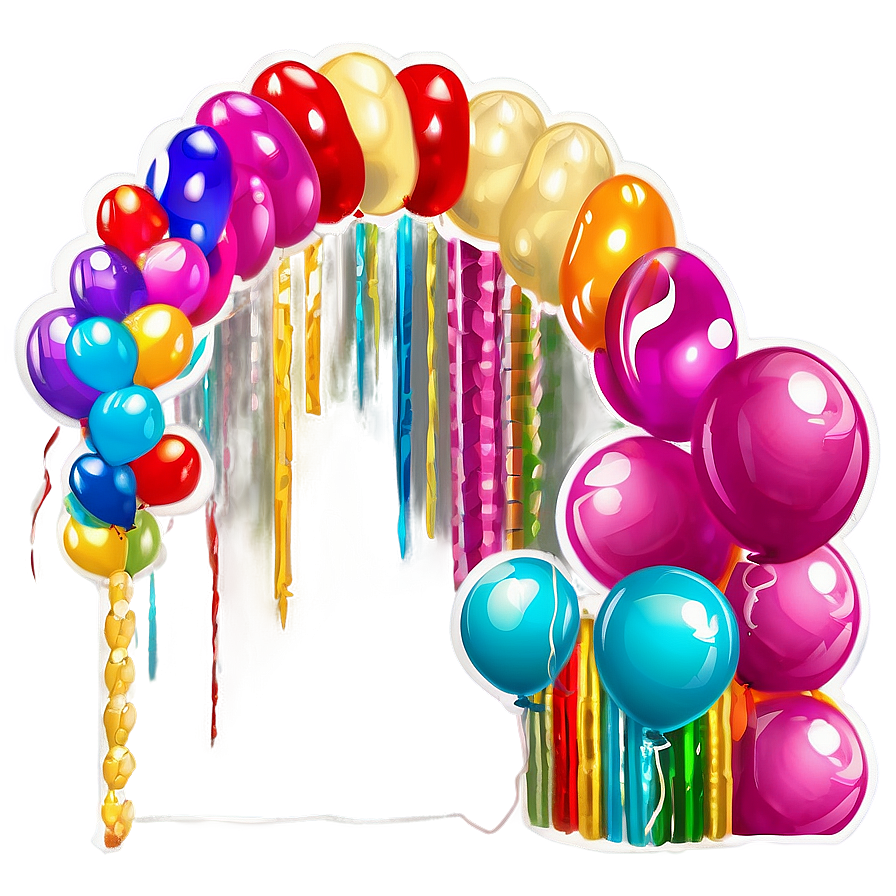 Balloon Garland Arrangement Guide Png Iwp PNG Image