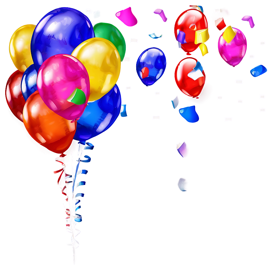 Balloon With Confetti Png 05032024 PNG Image