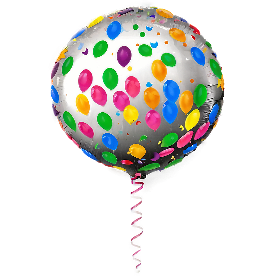 Balloon With Confetti Png Qfe87 PNG Image