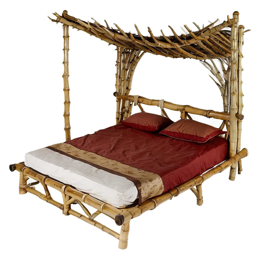 Bamboo Bed Eco-friendly Png Dgf19 PNG Image