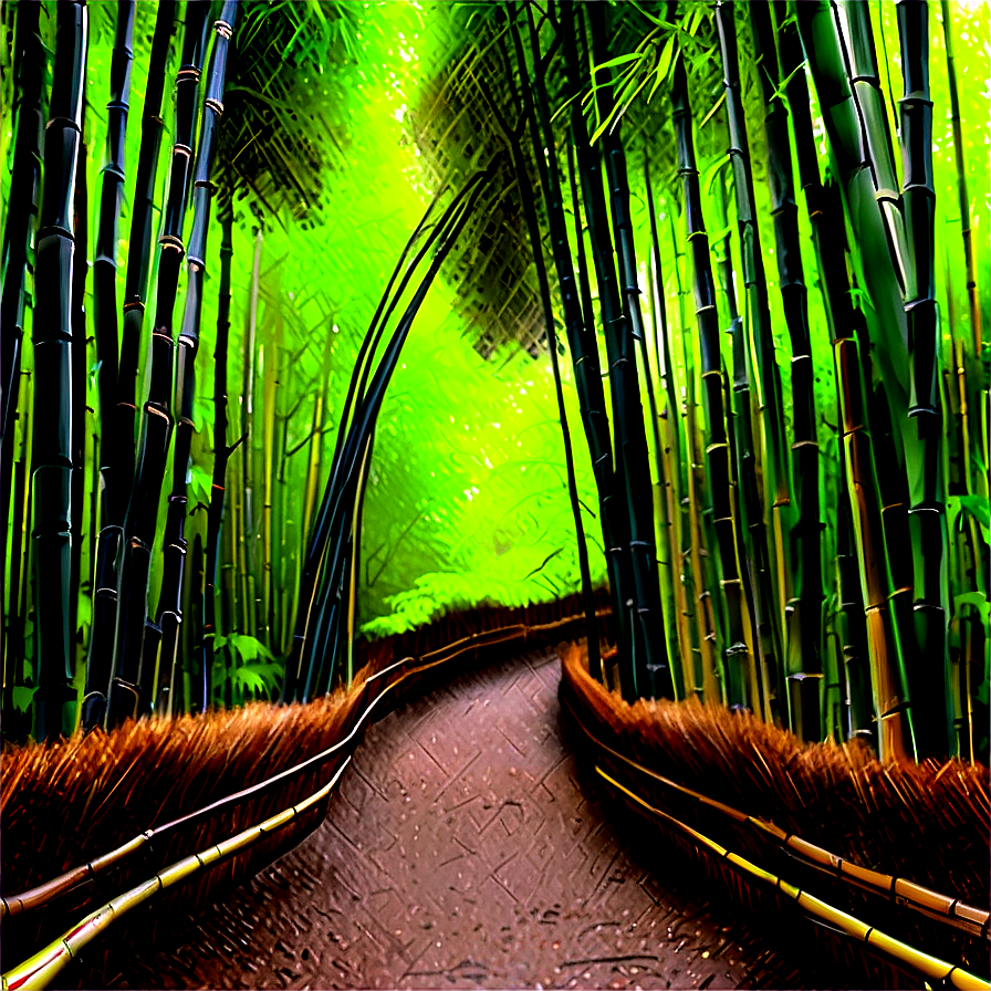 Bamboo Forest Path Png 18 PNG Image