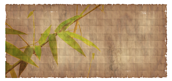 Bamboo Leaves Aged Paper Texture PNG Image