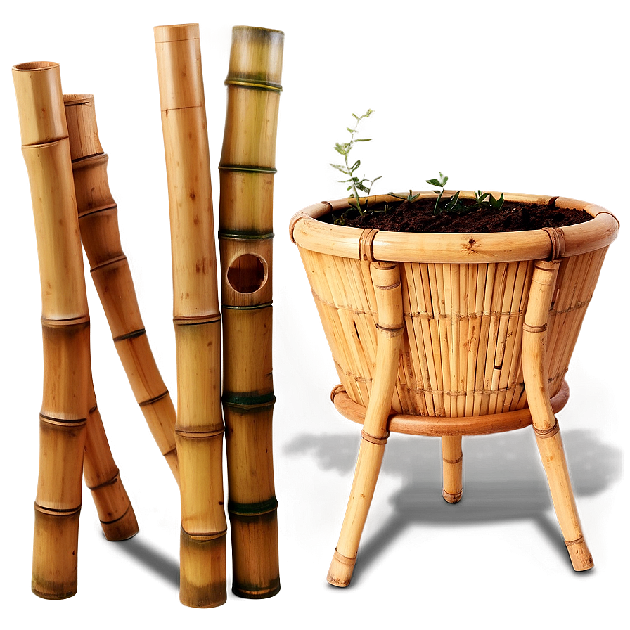 Bamboo Planter Box Png Mke PNG Image