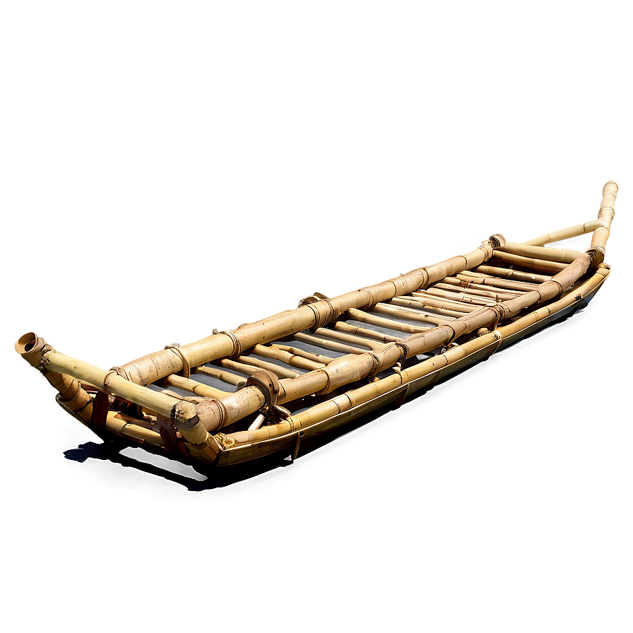 Bamboo Raft On Water Png Uif75 PNG Image