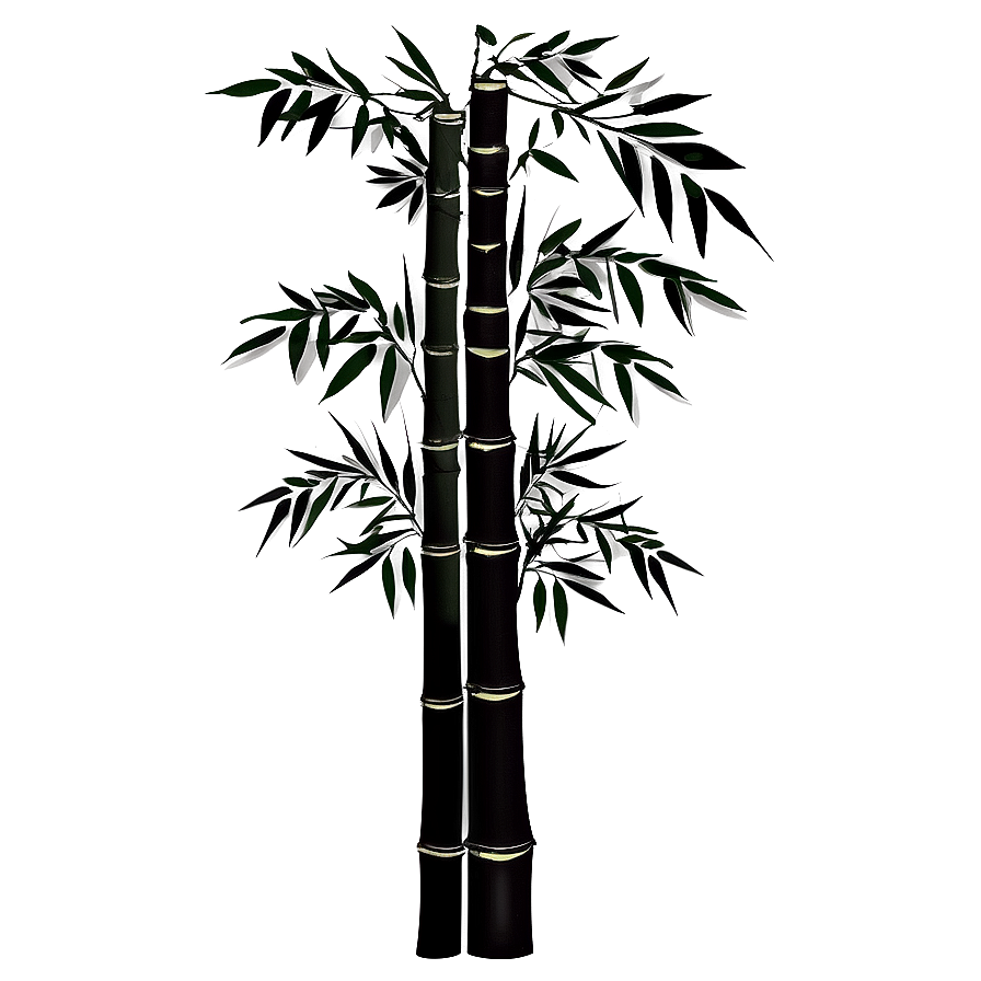 Bamboo Tree Silhouette Png Miv11 PNG Image