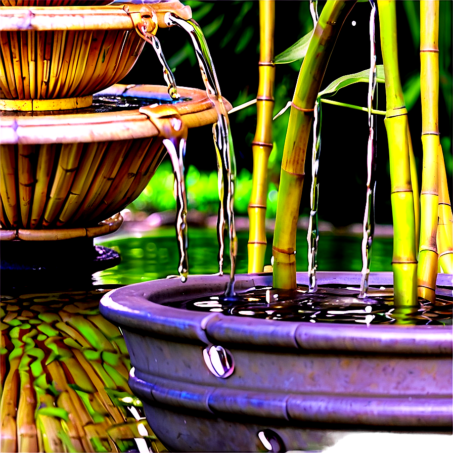 Bamboo Water Fountain Png Cul48 PNG Image