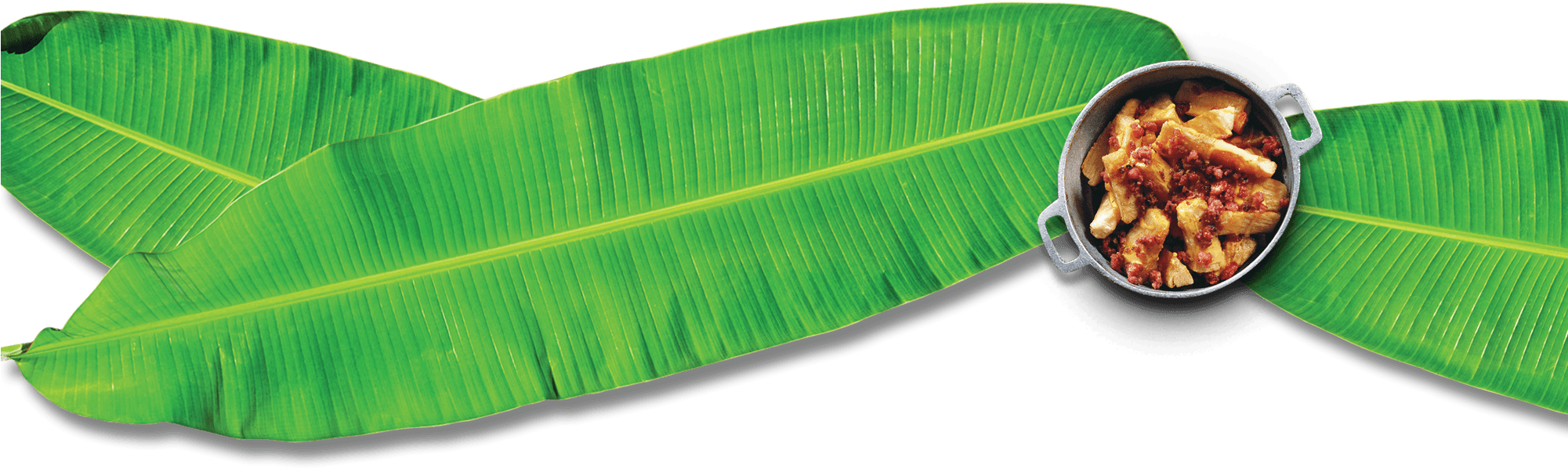 Banana Leafwith Food Presentation PNG Image