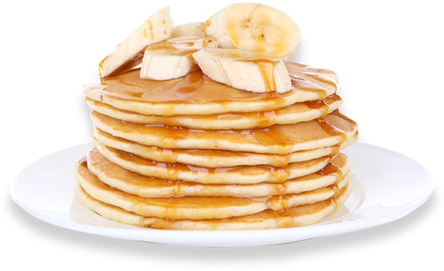 Banana Maple Syrup Pancake Stack.png PNG Image