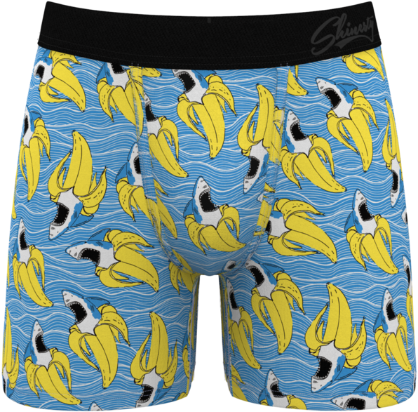 Banana Pattern Boxer Shorts PNG Image