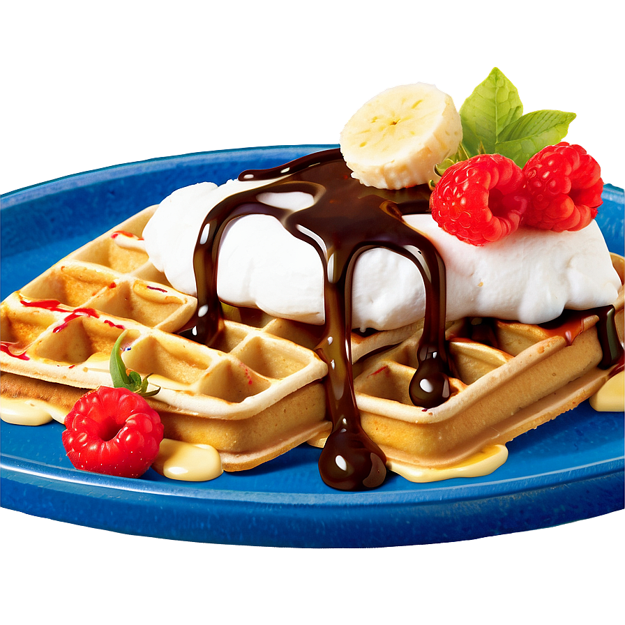 Banana Split Waffle Png Unx8 PNG Image