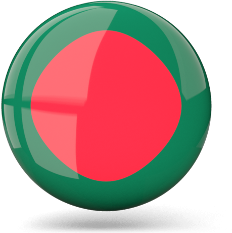 Bangladesh Flag Button PNG Image