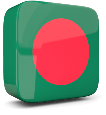 Bangladesh Flag Icon3 D PNG Image