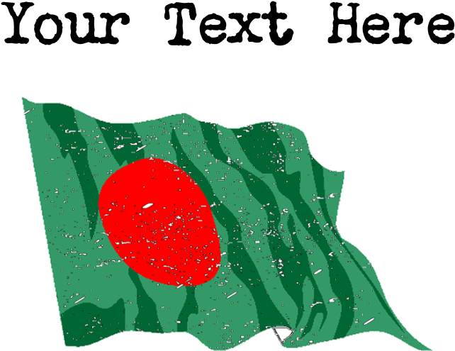 Bangladesh Flag On Leaf Graphic PNG Image