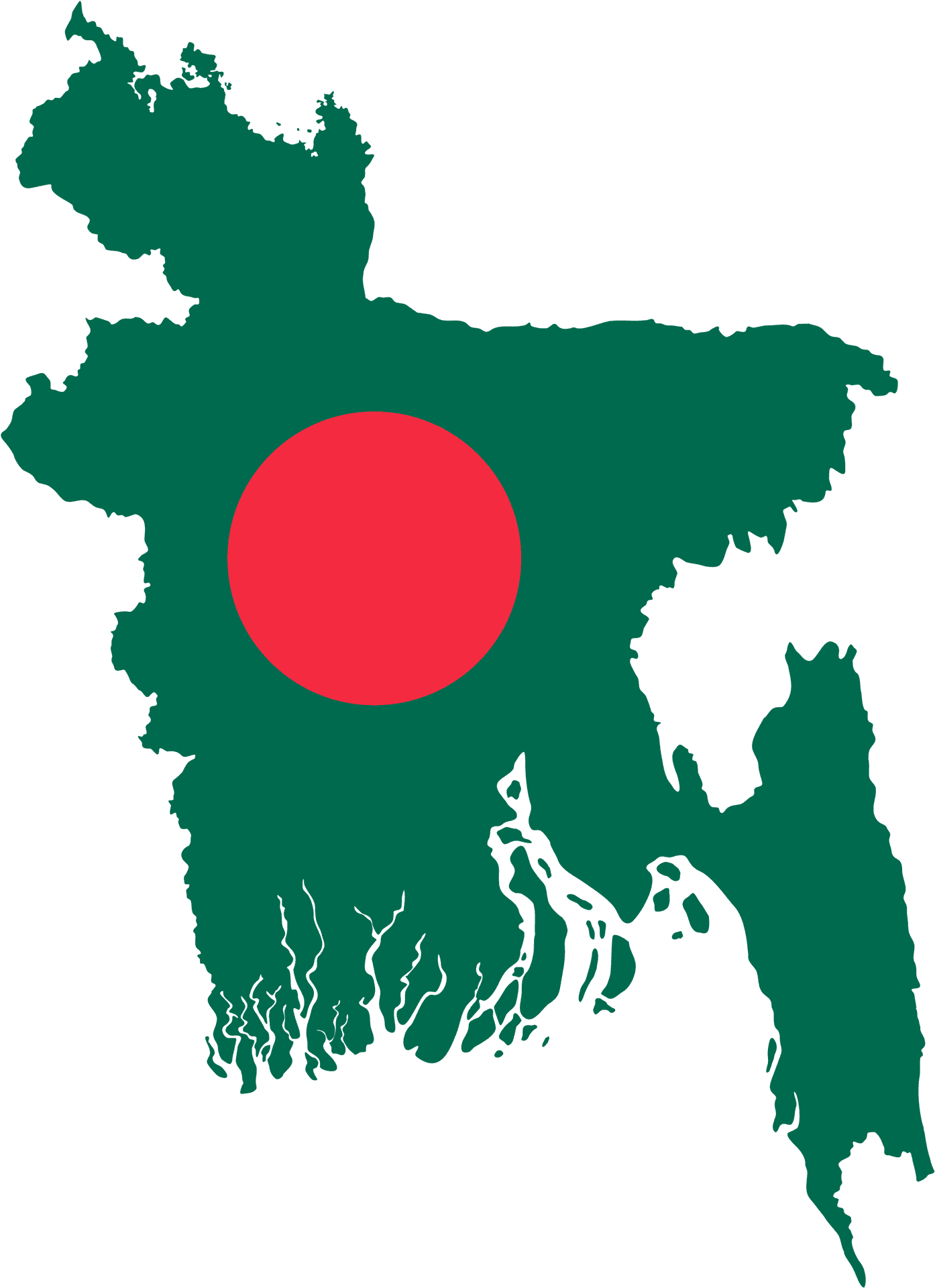 Bangladesh Map Silhouette PNG Image