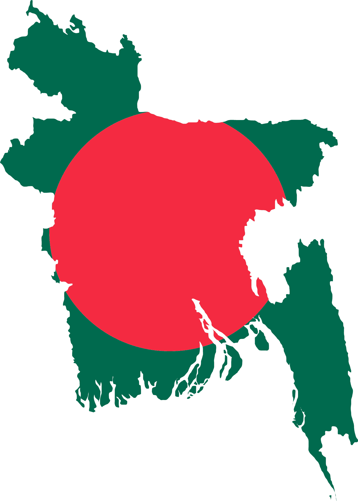 Bangladesh Map Silhouette PNG Image