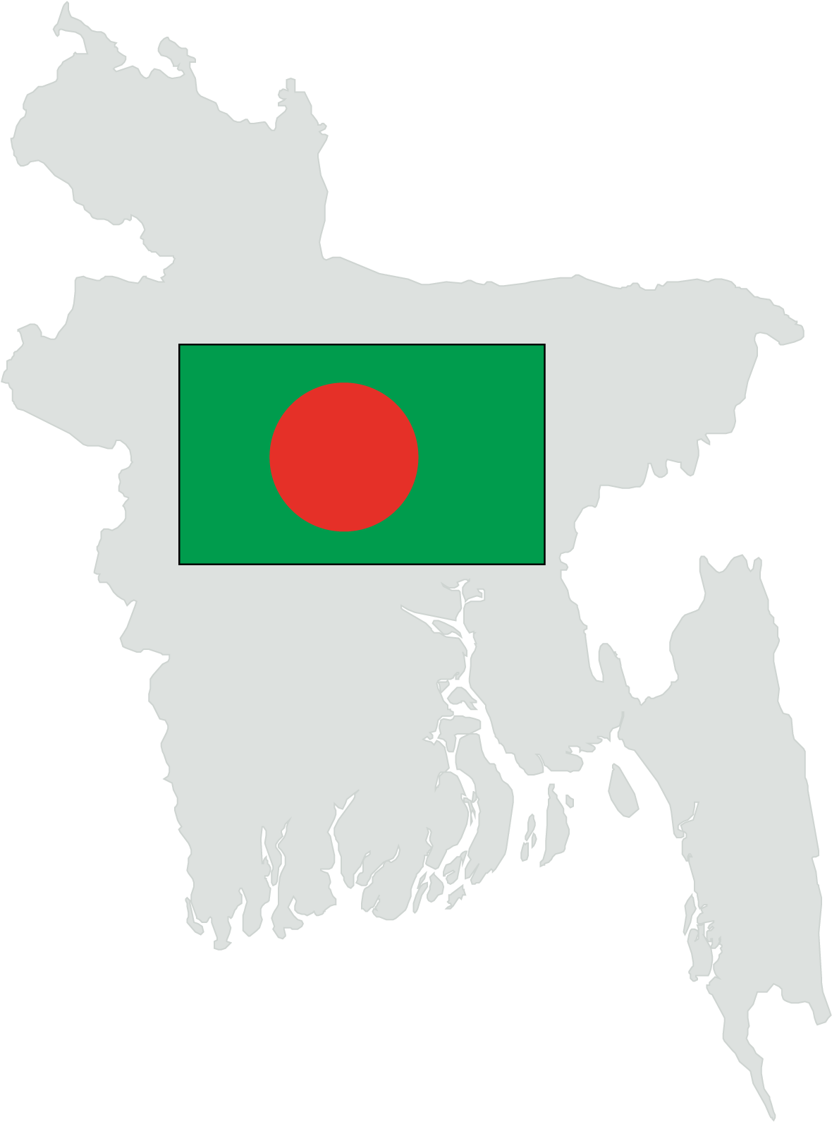 Bangladesh Mapand Flag PNG Image