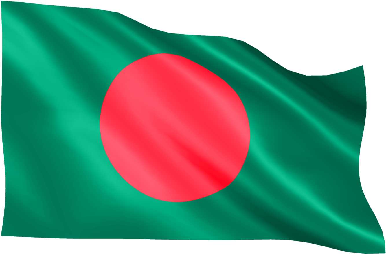 Bangladesh National Flag Waving PNG Image