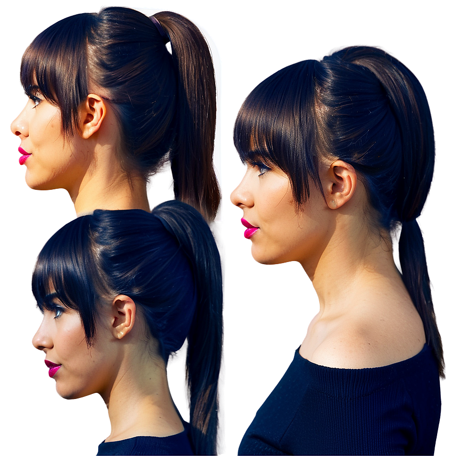 Bangs And Updo Style Png 43 PNG Image