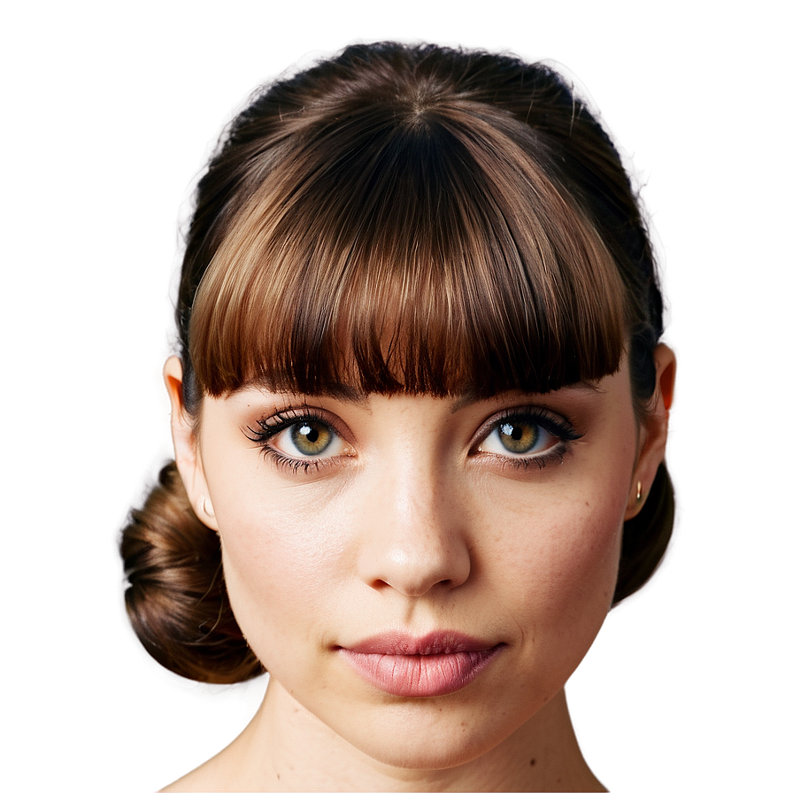 Bangs And Updo Style Png Pll42 PNG Image