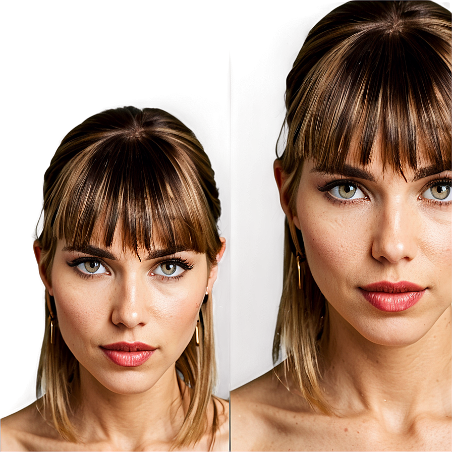 Bangs For Heart Shaped Face Png 63 PNG Image