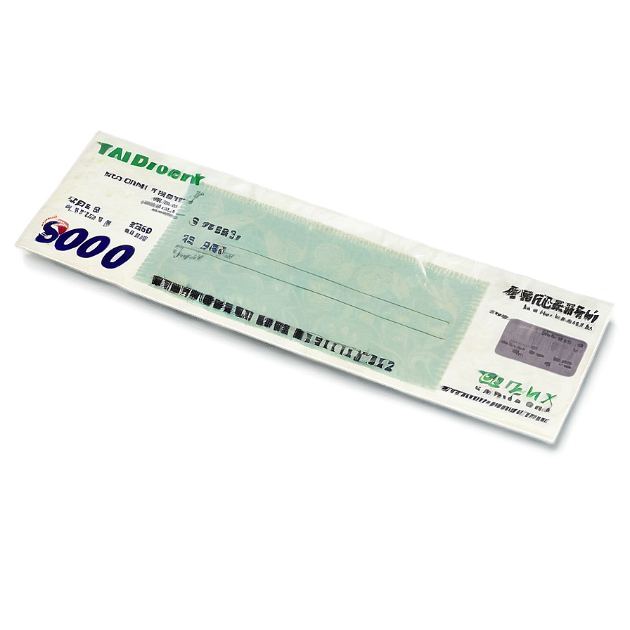 Bank Check B PNG Image