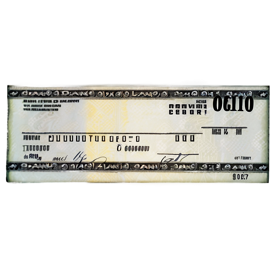 Bank Check C PNG Image