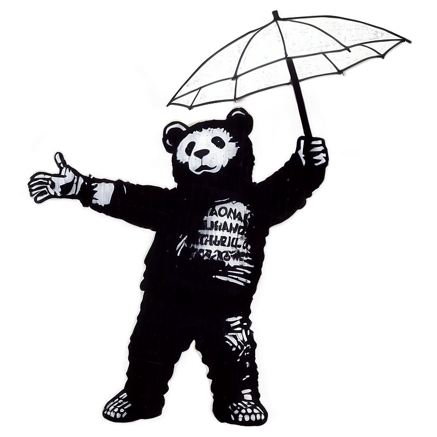 Banksy Mild Mild West Teddy Bear Png Bib PNG Image