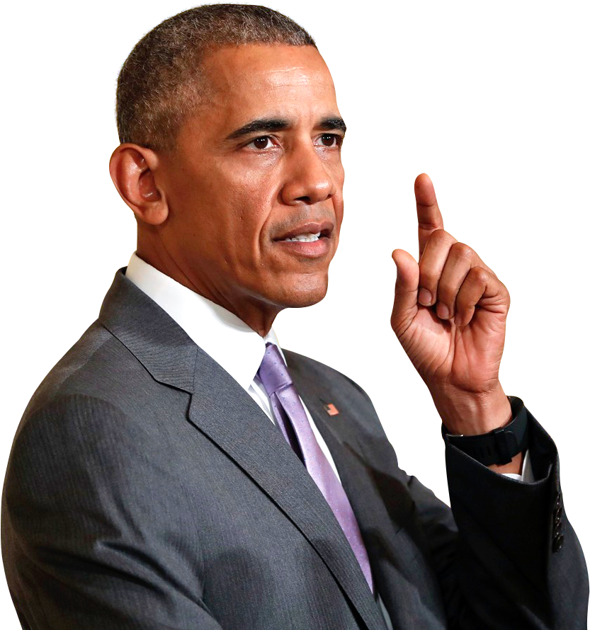 Barack Obama Gesture Speaking PNG Image