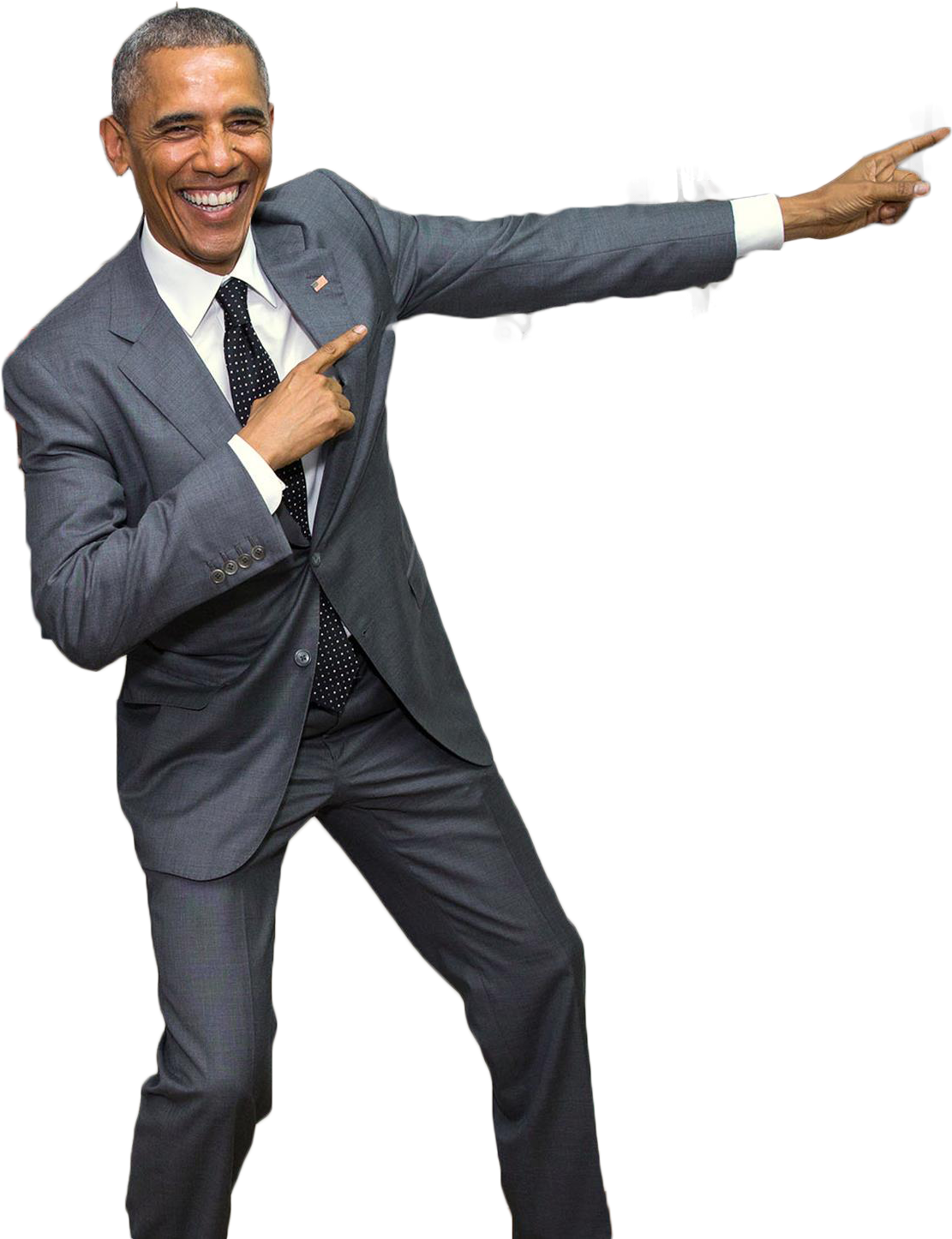 Barack Obama Pointing Pose PNG Image