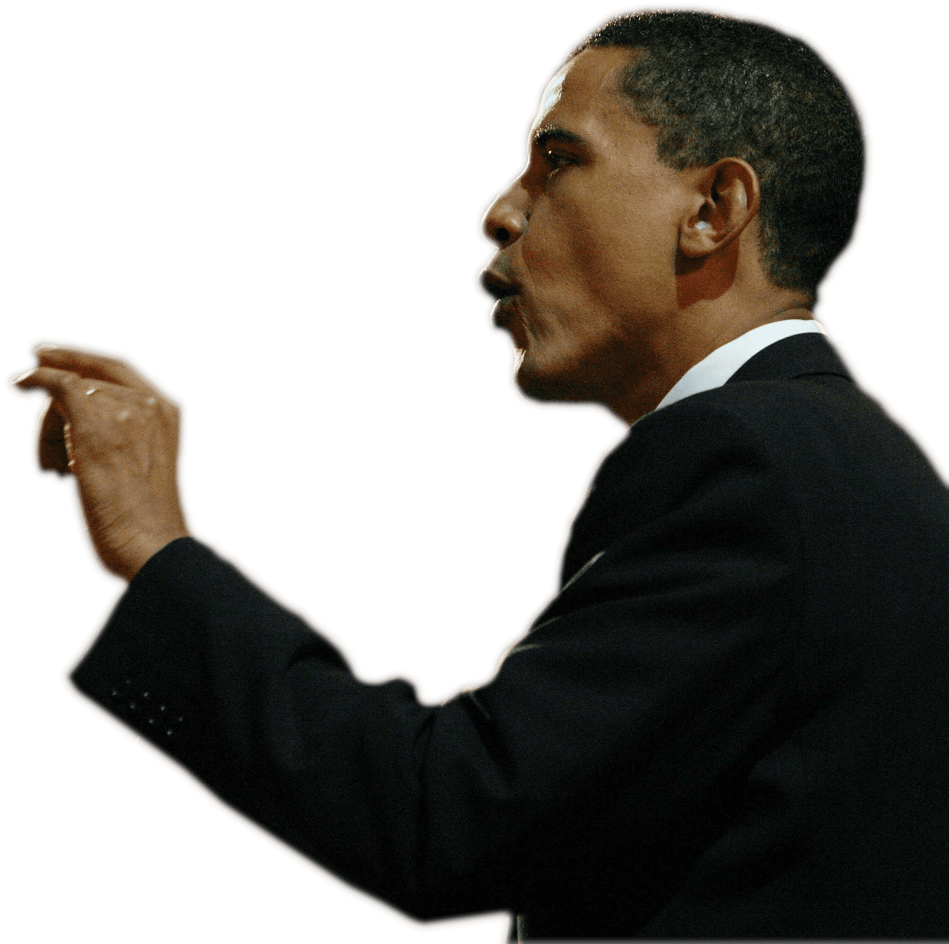 Barack Obama Speaking Gesture PNG Image