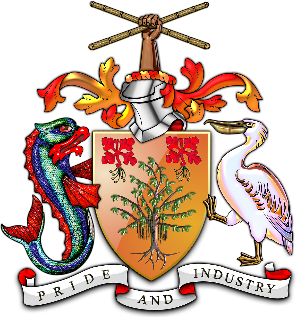 Barbados Coatof Arms PNG Image