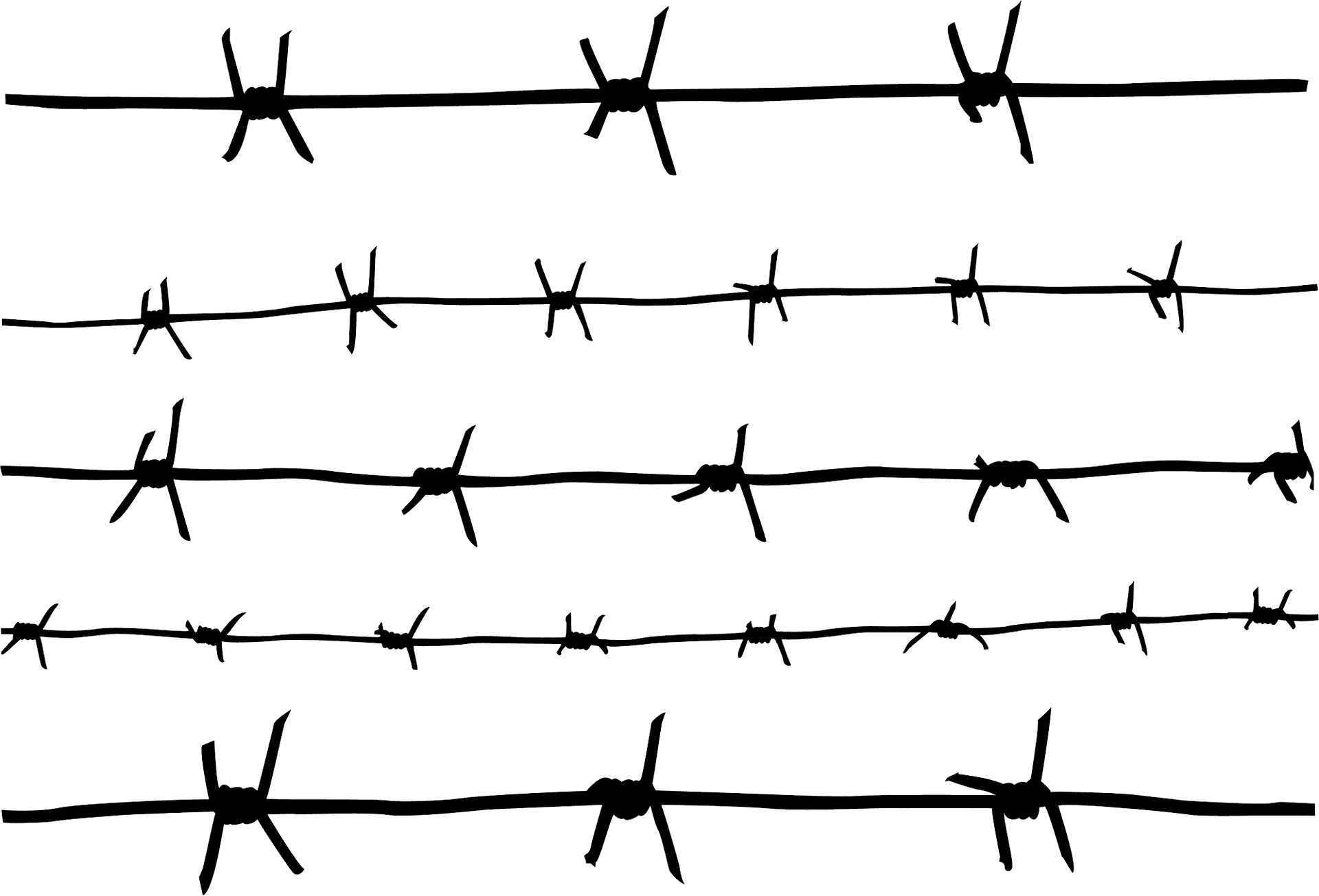 Barbed Wire Fence Pattern PNG Image