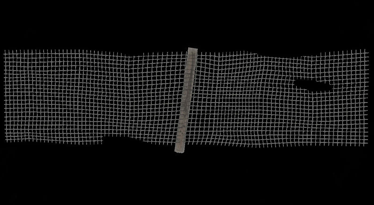 Barbed Wire Segment Against Black Background PNG Image