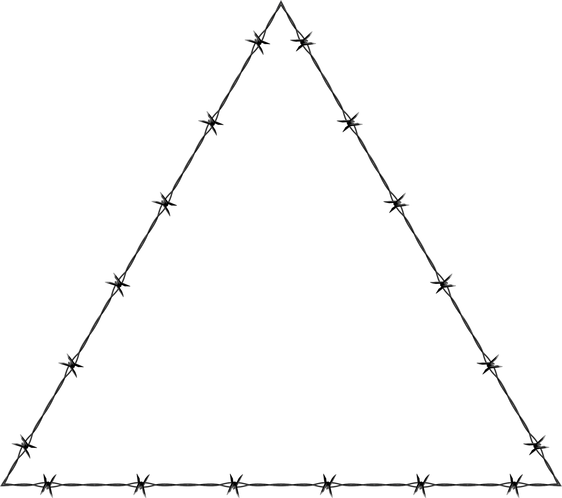 Barbed Wire Triangle Formation PNG Image