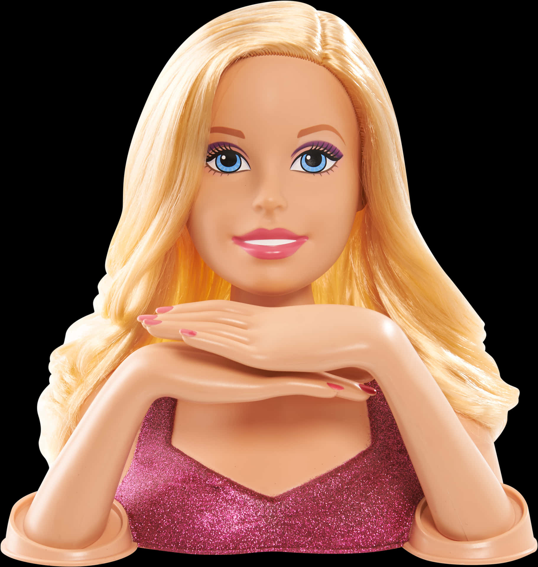 Barbie Doll Headshot Sparkle Dress PNG Image