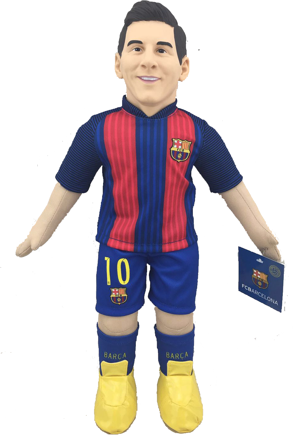 Barcelona Football Player Plush Toy PNG Image