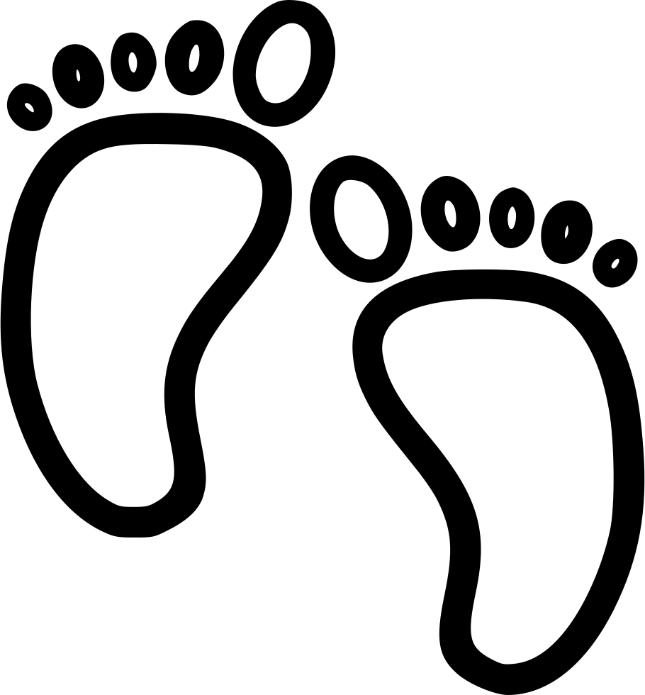 Barefoot Prints Graphic PNG Image