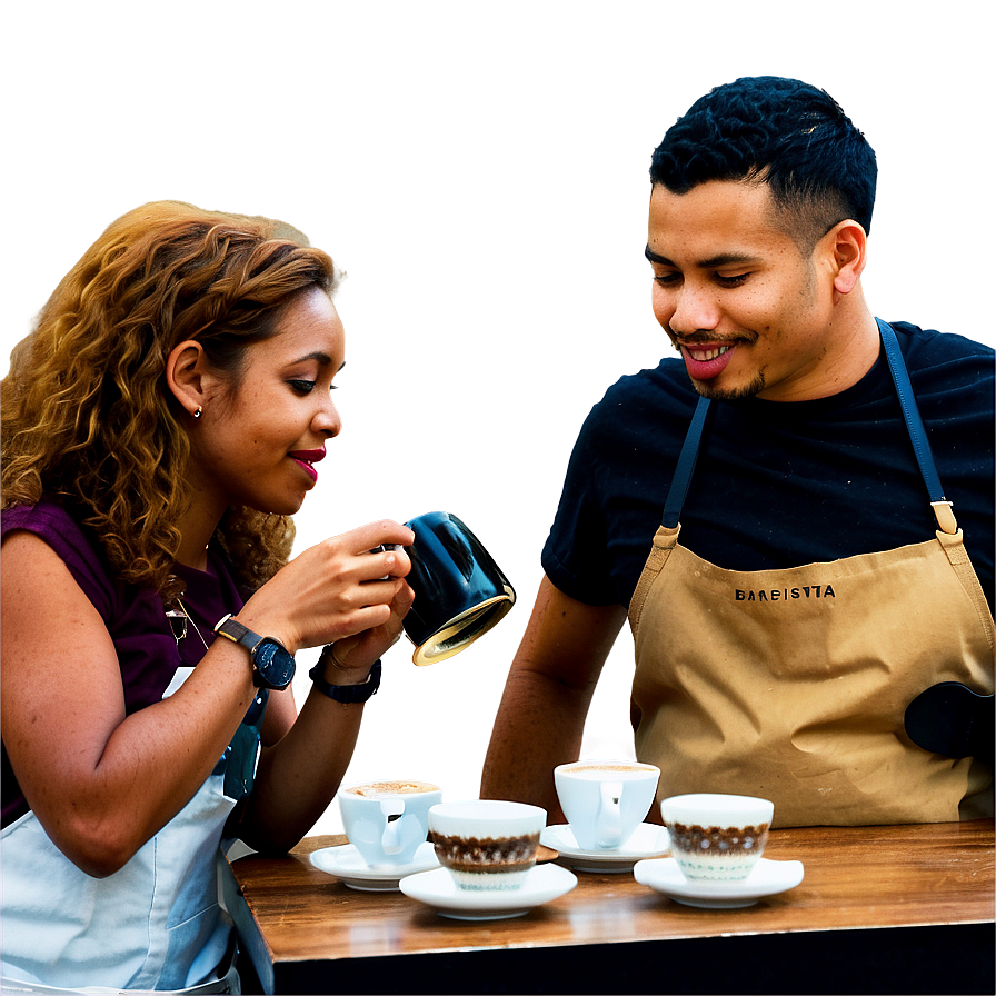 Barista Coffee Tasting Png Thk PNG Image