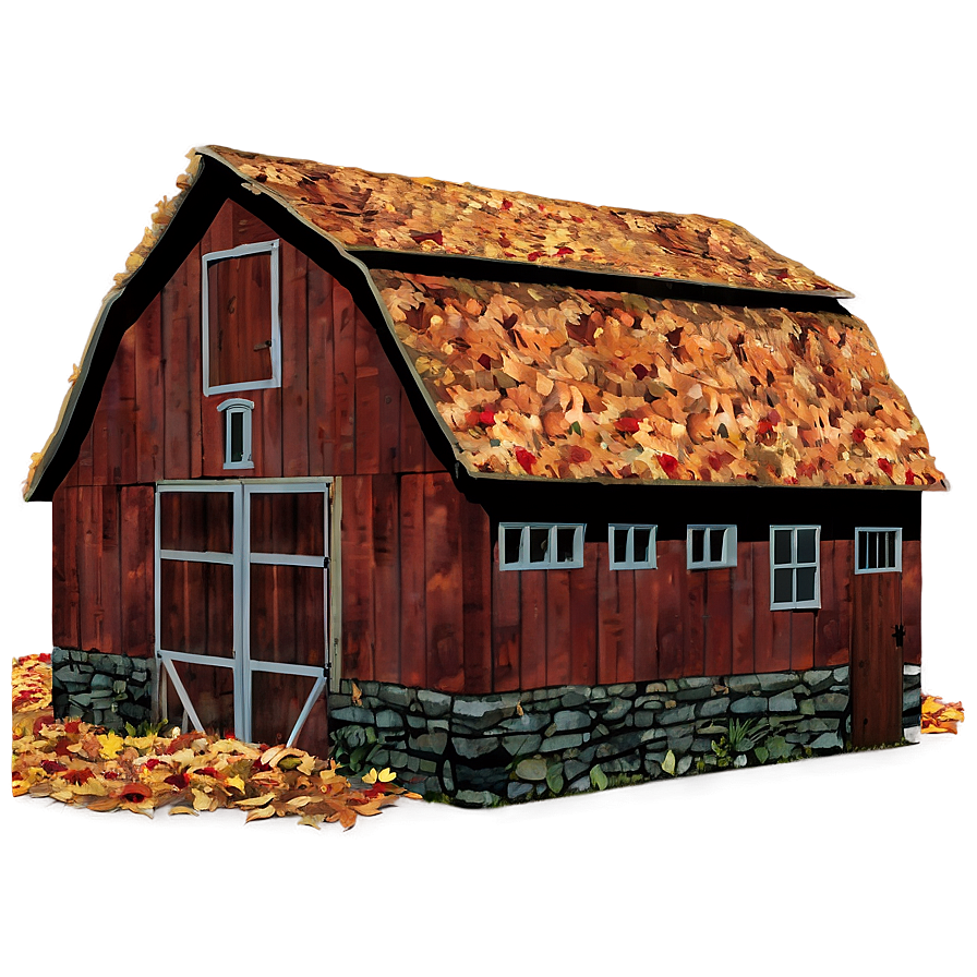 Barn Amongst Autumn Leaves Png 06122024 PNG Image