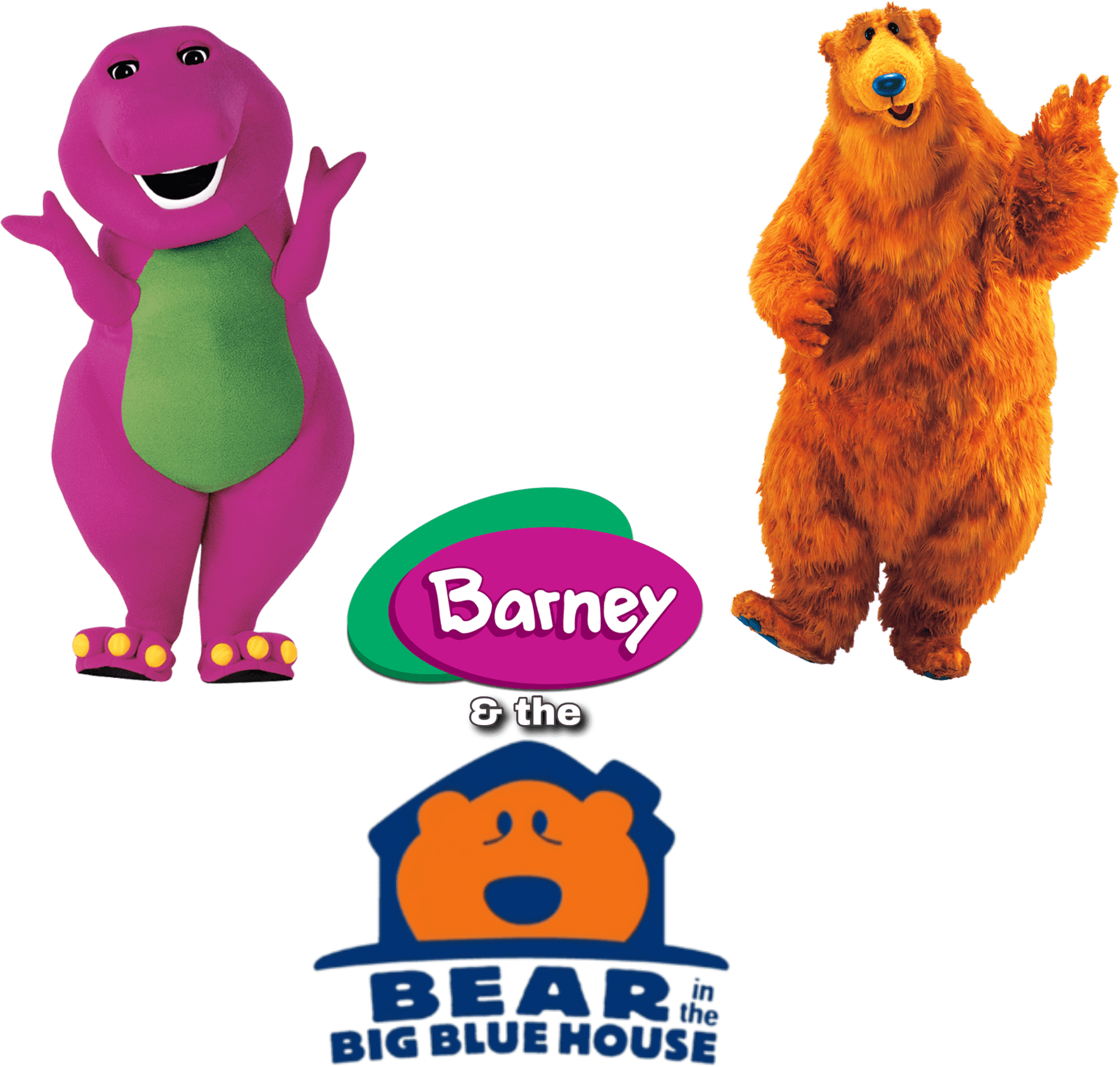 Barneyand Bear T V Characters PNG Image