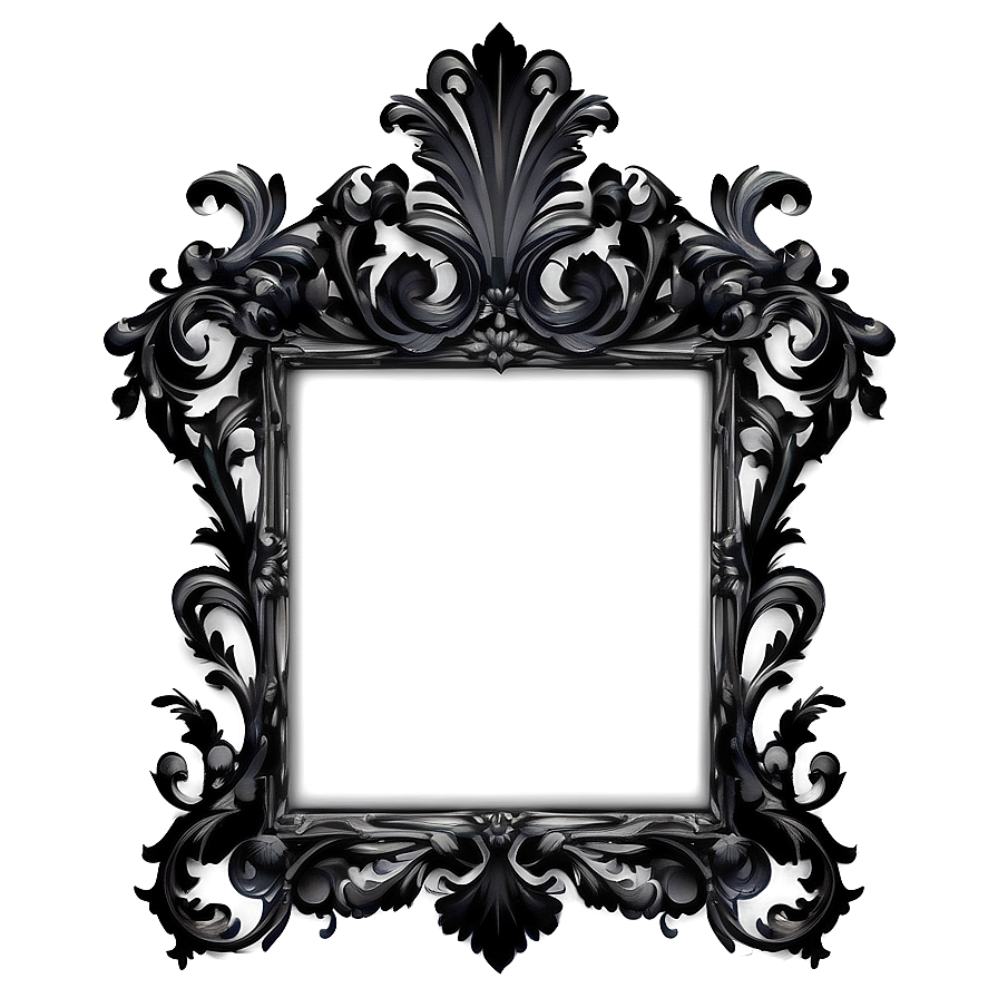 Baroque Black Frame Png Kil PNG Image