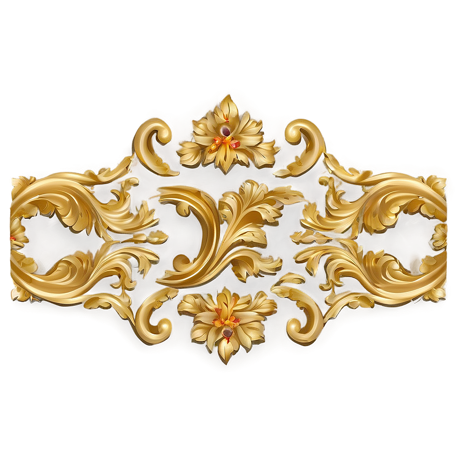 Baroque Decorative Line Png Doi PNG Image