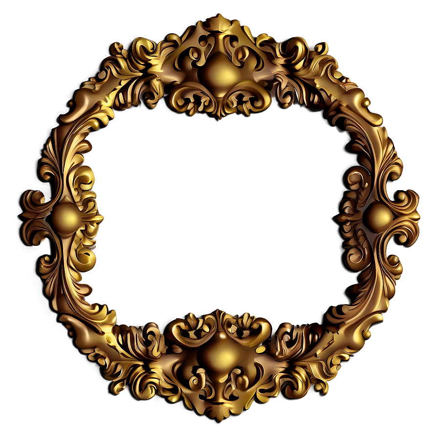 Baroque Gold Ornament Png Cmq66 PNG Image