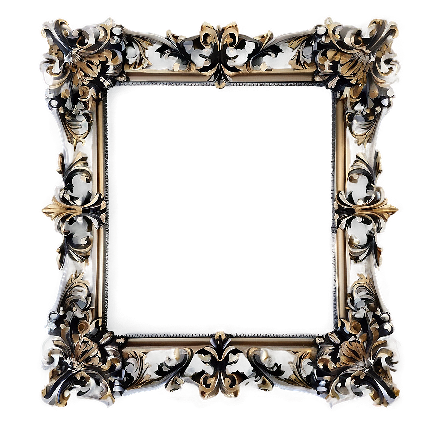 Baroque Gothic Frame Png Aca PNG Image