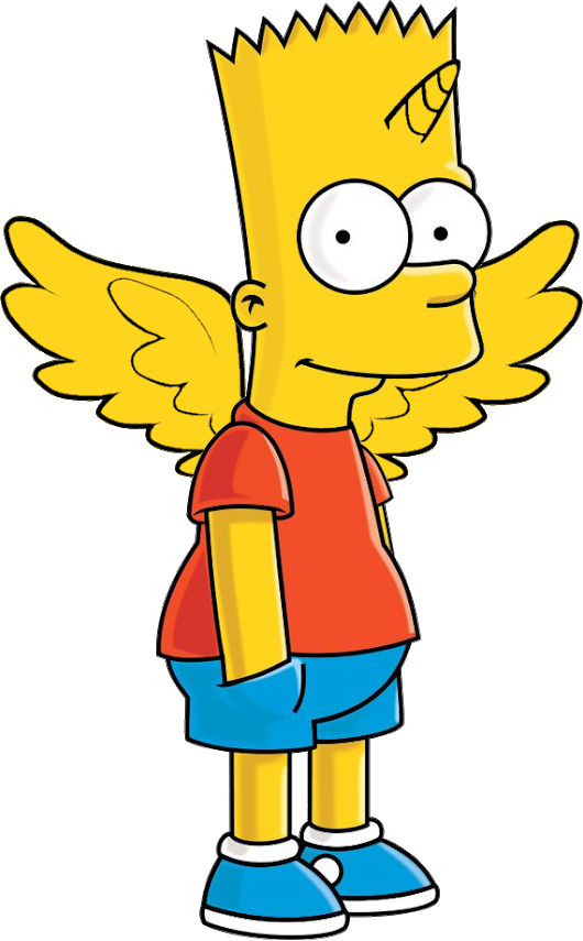 Bart Simpson Angel Wings PNG Image