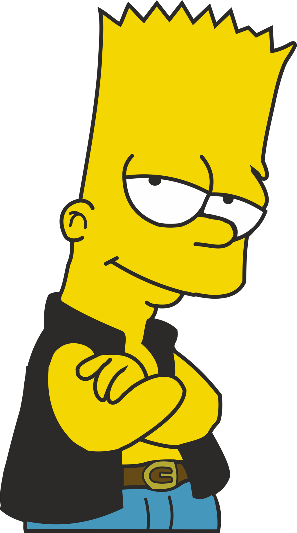 Bart Simpson Arms Crossed PNG Image