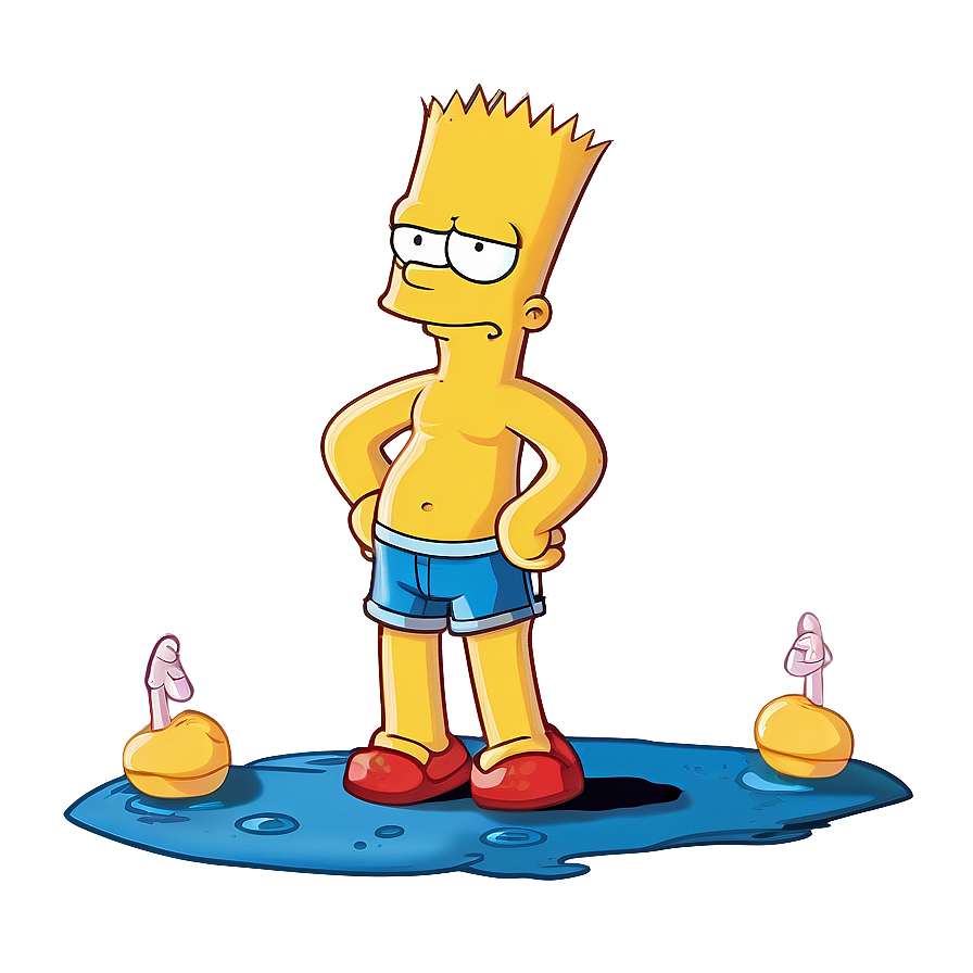 Bart Simpson At The Beach Png 06242024 PNG Image