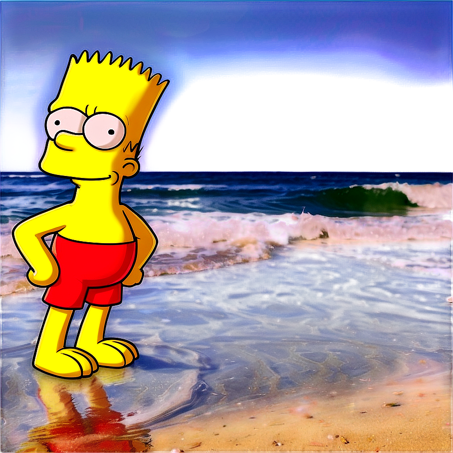 Bart Simpson At The Beach Png Lqw54 PNG Image