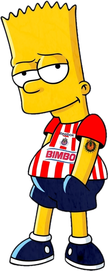 Bart Simpson Soccer Outfit PNG Image