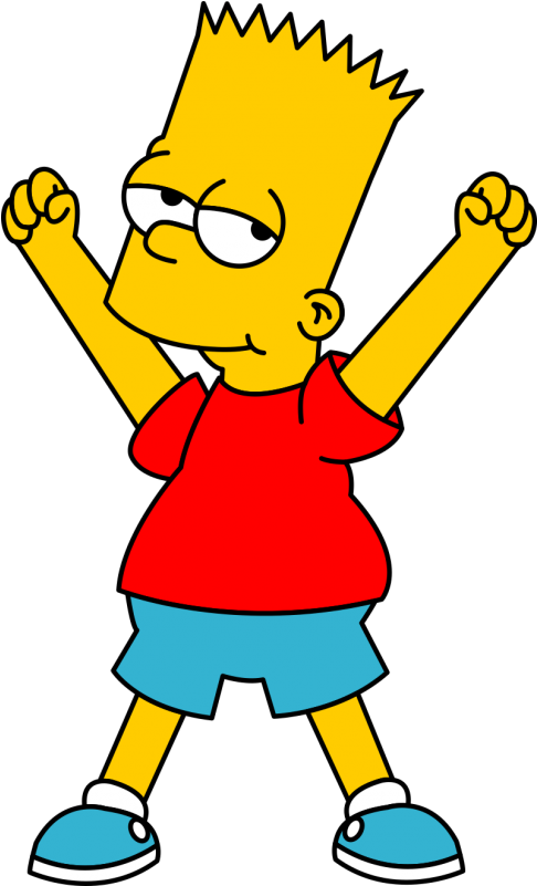 Bart Simpson Standing Pose PNG Image